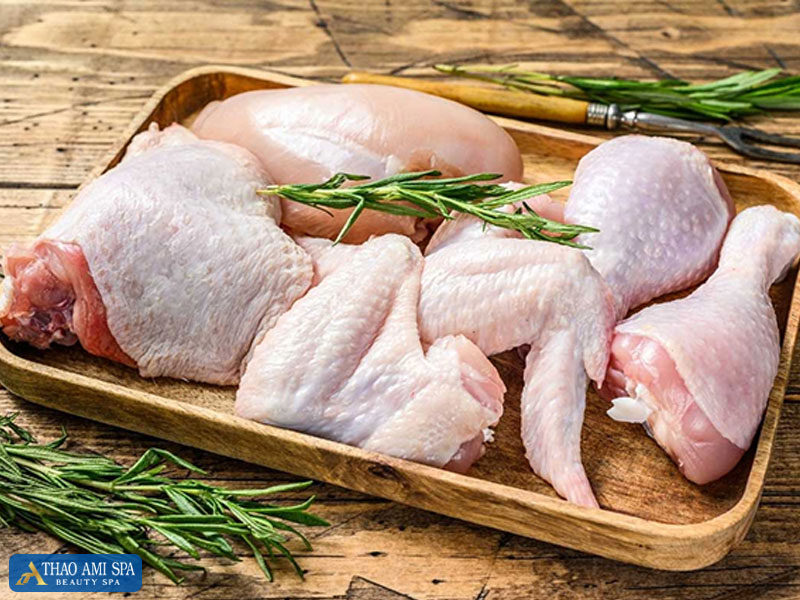 Ăn thịt gà có thể gây ngứa vùng da non 