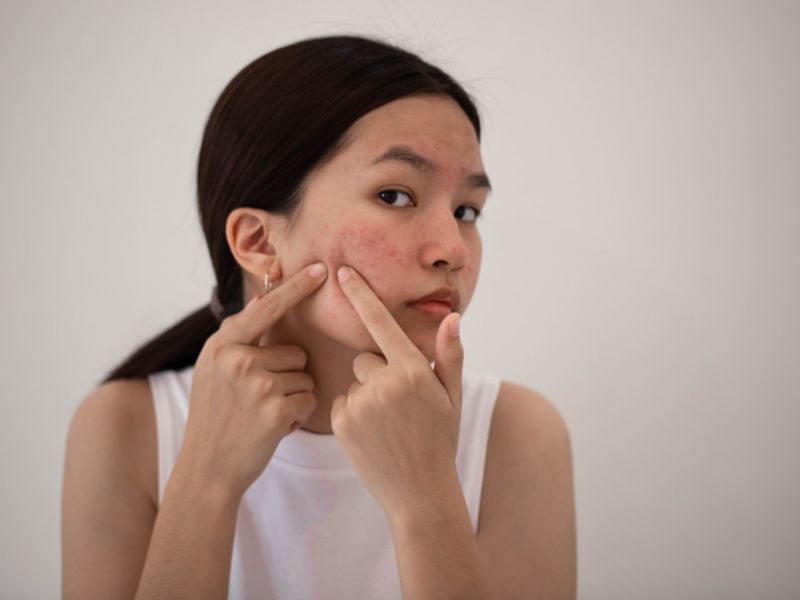 Mụn viêm do nặn sai cách